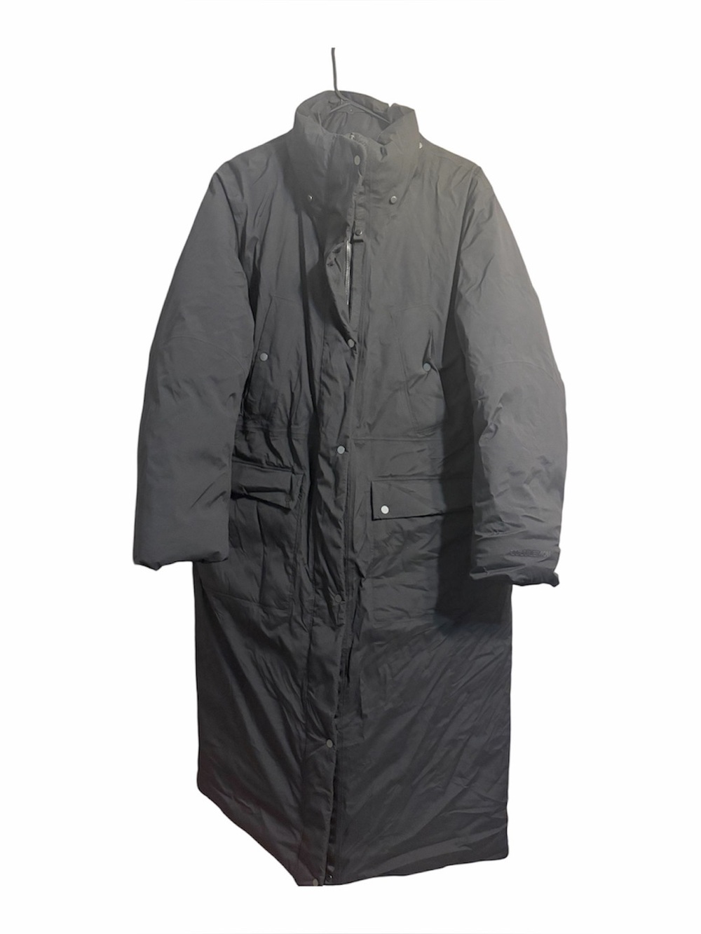 Lululemon Waterproof Down Long Parka Black Size XL Calf Length Winter Coat - Picture 3 of 12